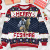Merry Fishmas Gift For Fishing Lovers - Personalized Photo Ugly Sweater