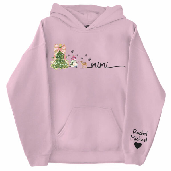 Mimi Christmas Snowman And Grandkids Sweatshirt - Personalized Family Gift For Grandma NA04 - Image 5