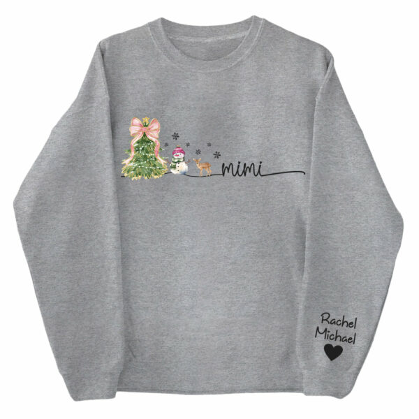 Mimi Christmas Snowman And Grandkids Sweatshirt - Personalized Family Gift For Grandma NA04 - Image 10