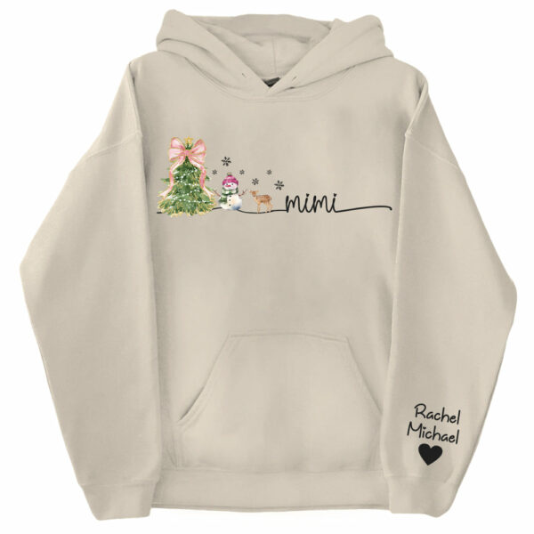 Mimi Christmas Snowman And Grandkids Sweatshirt - Personalized Family Gift For Grandma NA04 - Image 7
