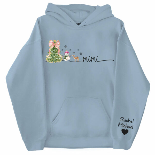 Mimi Christmas Snowman And Grandkids Sweatshirt - Personalized Family Gift For Grandma NA04 - Image 9