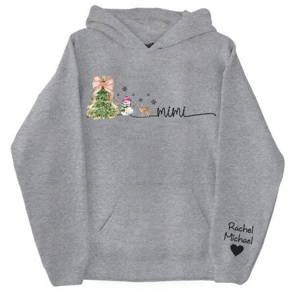 Mimi Christmas Snowman And Grandkids Sweatshirt - Personalized Family Gift For Grandma NA04 - Image 11