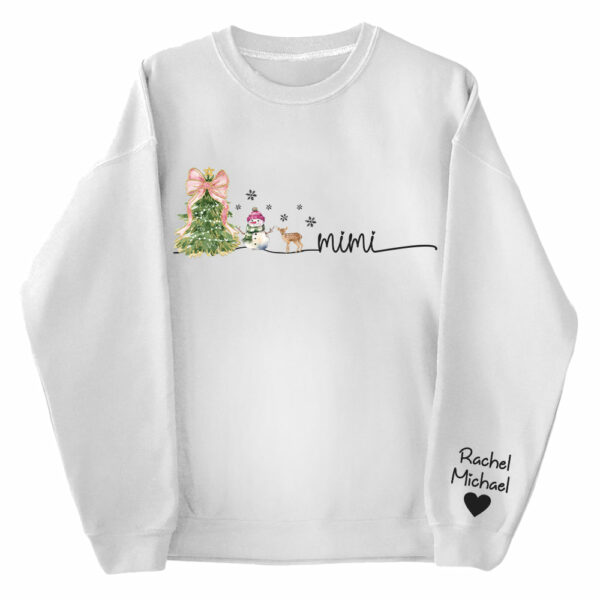 Mimi Christmas Snowman And Grandkids Sweatshirt - Personalized Family Gift For Grandma NA04 - Image 12