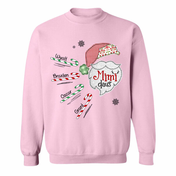 Mimi Claus Candy Cane Winter Personalized Christmas Shirt Gift - Family Best Gifts For Christmas NA04 - Image 5