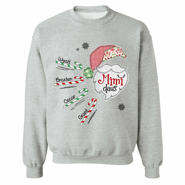 Mimi Claus Candy Cane Winter Personalized Christmas Shirt Gift - Family Best Gifts For Christmas NA04 - Image 6
