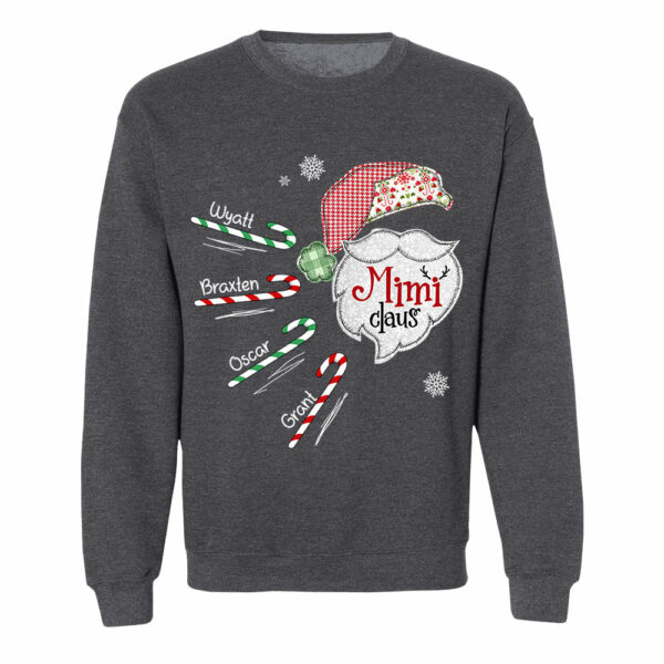 Mimi Claus Candy Cane Winter Personalized Christmas Shirt Gift - Family Best Gifts For Christmas vr2 NA04 - Image 3