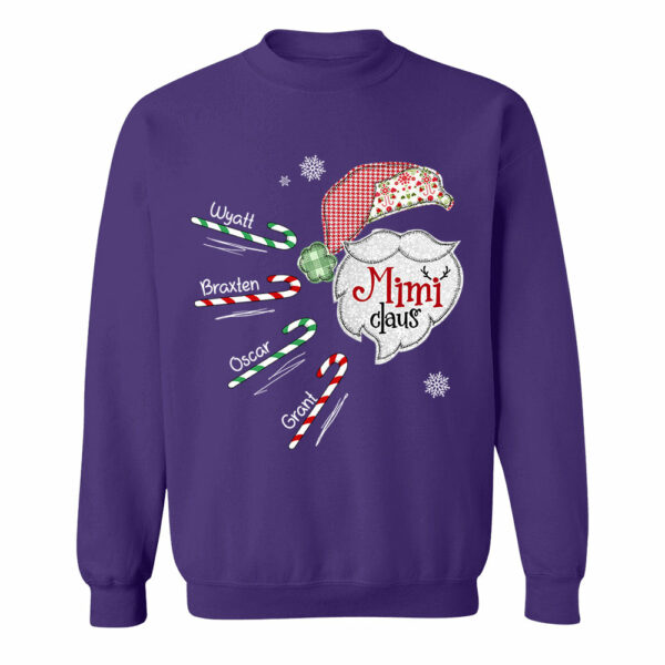 Mimi Claus Candy Cane Winter Personalized Christmas Shirt Gift - Family Best Gifts For Christmas vr2 NA04 - Image 5