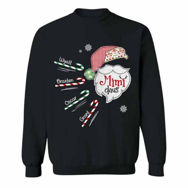Mimi Claus Candy Cane Winter Personalized Christmas Shirt Gift - Family Best Gifts For Christmas vr2 NA04 - Image 2