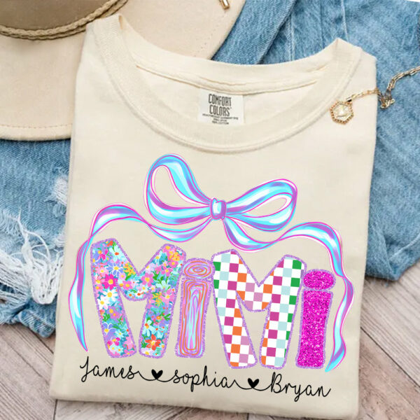MiMi Floral, Custom Nickname & Kid Floral Shirt For Mother's Day T1807 - Image 2
