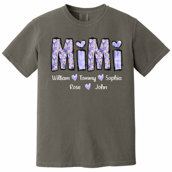 Mimi Purple Daisy - Personalized Shirt For Grandma - Image 14