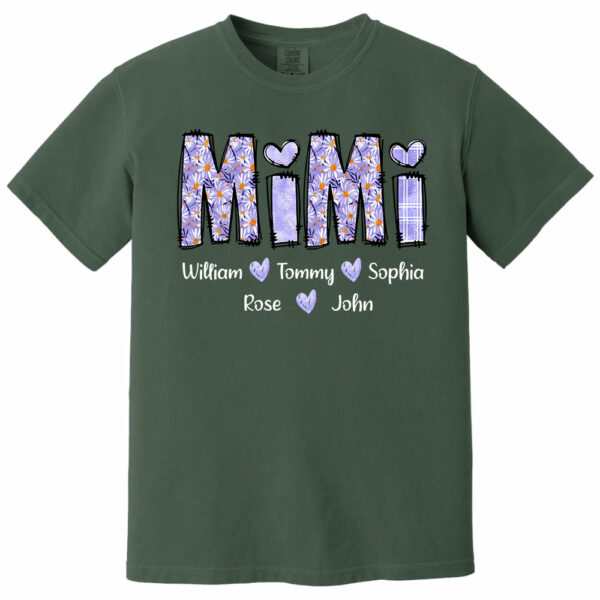 Mimi Purple Daisy - Personalized Shirt For Grandma - Image 13