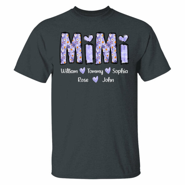 Mimi Purple Daisy - Personalized Shirt For Grandma - Image 6