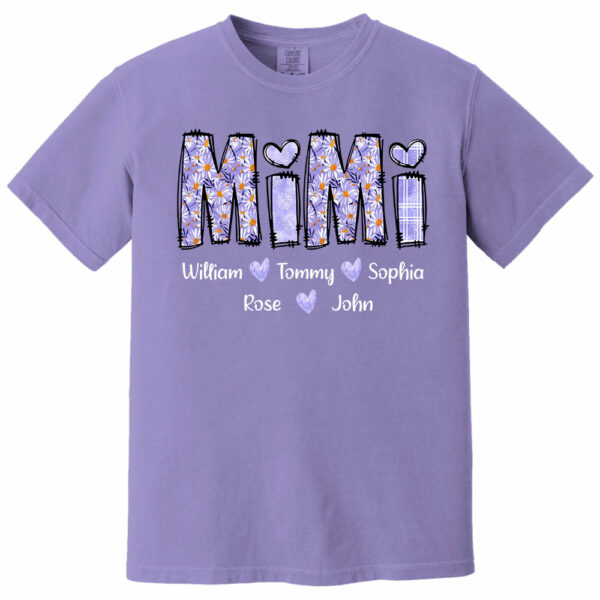 Mimi Purple Daisy - Personalized Shirt For Grandma - Image 9