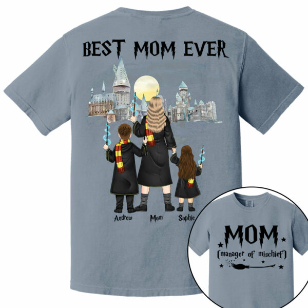Mom Manager of Mischief, Best Mom Ever Wizard School - Personalized Shirt For Mom DO98 - Image 10