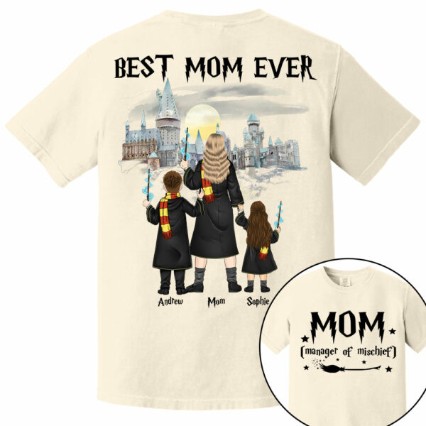 Mom Manager of Mischief, Best Mom Ever Wizard School - Personalized Shirt For Mom DO98 - Image 9