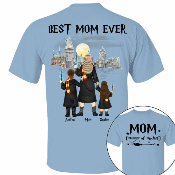 Mom Manager of Mischief, Best Mom Ever Wizard School - Personalized Shirt For Mom DO98 - Image 2