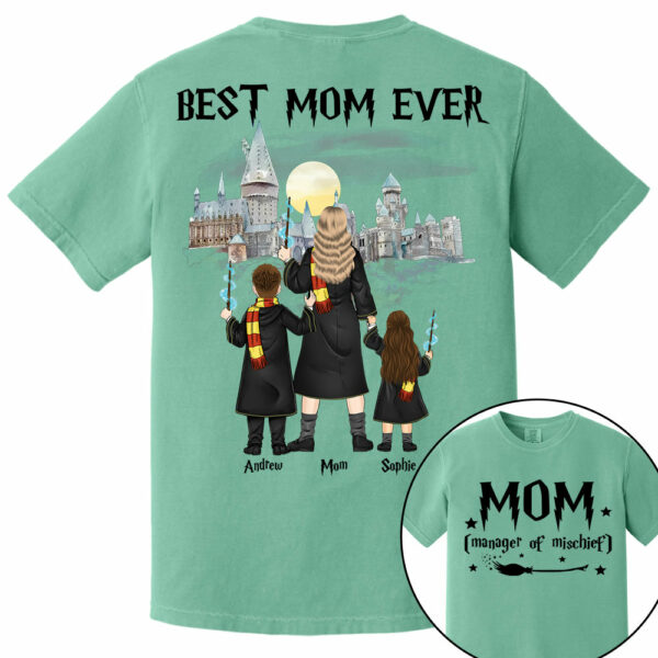 Mom Manager of Mischief, Best Mom Ever Wizard School - Personalized Shirt For Mom DO98 - Image 12