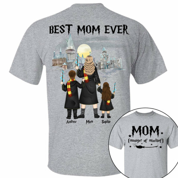 Mom Manager of Mischief, Best Mom Ever Wizard School - Personalized Shirt For Mom DO98 - Image 6