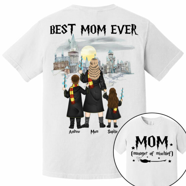 Mom Manager of Mischief, Best Mom Ever Wizard School - Personalized Shirt For Mom DO98 - Image 8