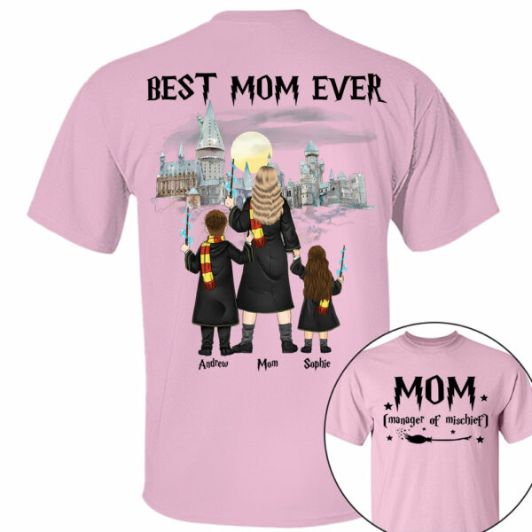 Mom Manager of Mischief, Best Mom Ever Wizard School - Personalized Shirt For Mom DO98 - Image 5