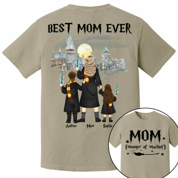 Mom Manager of Mischief, Best Mom Ever Wizard School - Personalized Shirt For Mom DO98 - Image 11