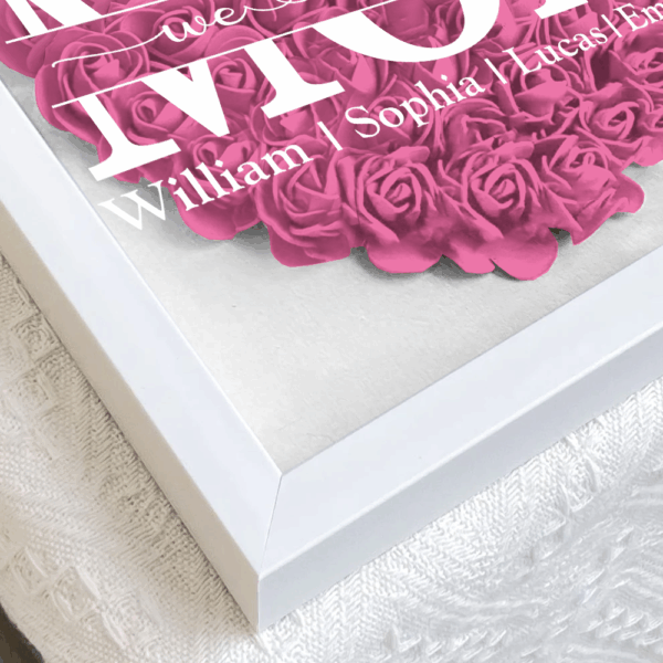 Mom We Love You - Personalized Flower Shadow Box Gift For Mom - Image 5