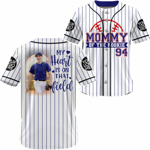 Mommy Of The Rookie, Custom Photo Baseball Game Day Baseball Jersey, Gift For Baseball Lovers A2110 - Image 3