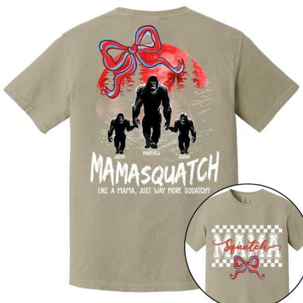 Momsquatch, Like A Grandma, Just Way More Squatchy, Bigfoot, Personalized Vintage Shirt T1807 - Image 15