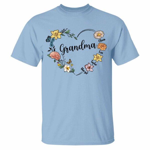 Mother's Day - Custom Grandma Birth Month Flower Shirt - Image 7