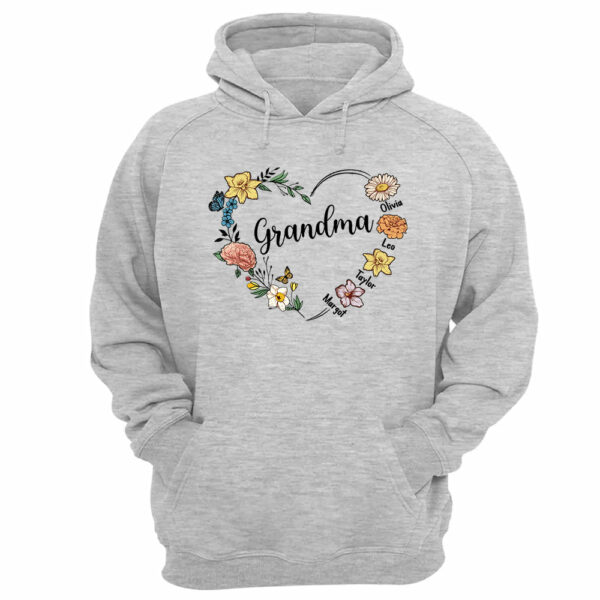 Mother's Day - Custom Grandma Birth Month Flower Shirt - Image 11
