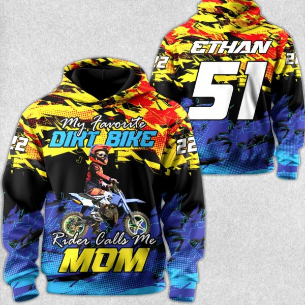 My Favorite Dirt Bike Rider Calls Me Mom All Over Print Shirt Gift For Motocross Family Rider Lovers Shirt H2511 - Image 3