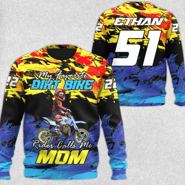 My Favorite Dirt Bike Rider Calls Me Mom All Over Print Shirt Gift For Motocross Family Rider Lovers Shirt H2511 - Image 2