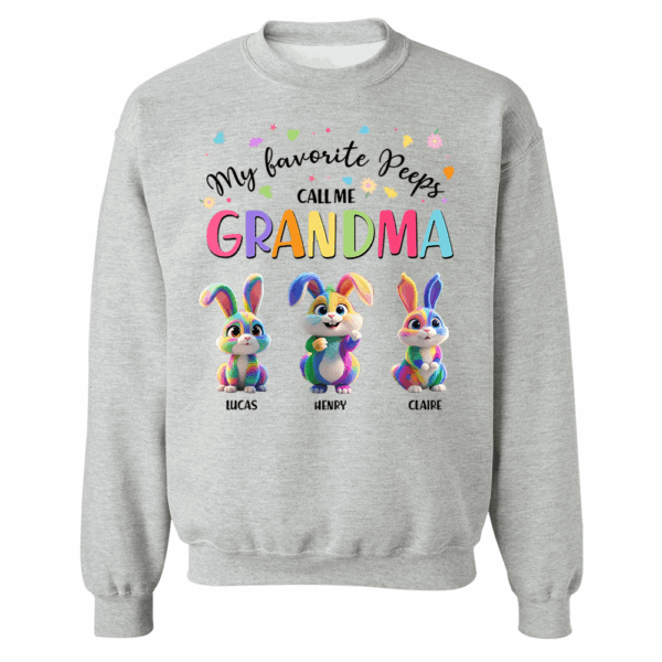 My Favorite Peeps Call Me Grandma - Personalized Grandma's Peeps Easter Day Shirt - Image 7