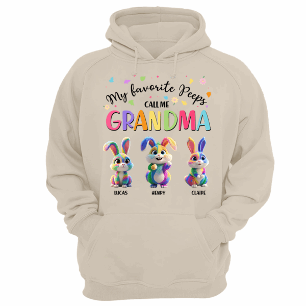 My Favorite Peeps Call Me Grandma - Personalized Grandma's Peeps Easter Day Shirt - Image 12