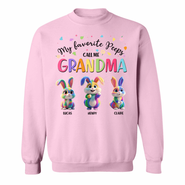 My Favorite Peeps Call Me Grandma - Personalized Grandma's Peeps Easter Day Shirt - Image 9