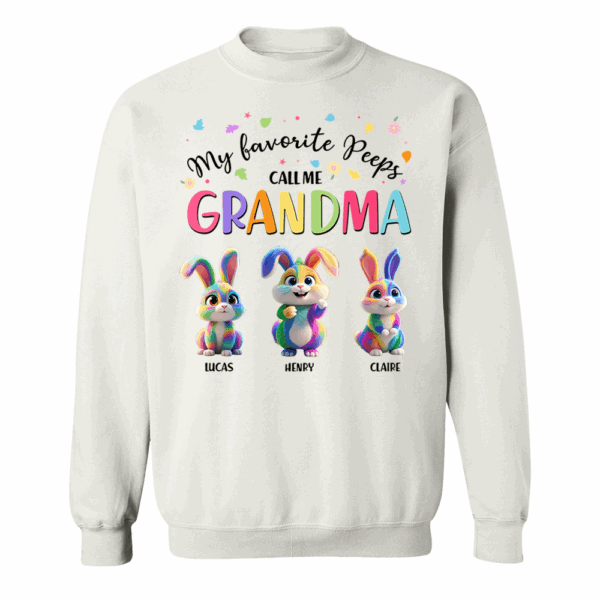 My Favorite Peeps Call Me Grandma - Personalized Grandma's Peeps Easter Day Shirt - Image 6