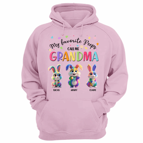 My Favorite Peeps Call Me Grandma - Personalized Grandma's Peeps Easter Day Shirt - Image 13