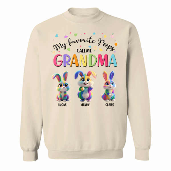 My Favorite Peeps Call Me Grandma - Personalized Grandma's Peeps Easter Day Shirt - Image 8