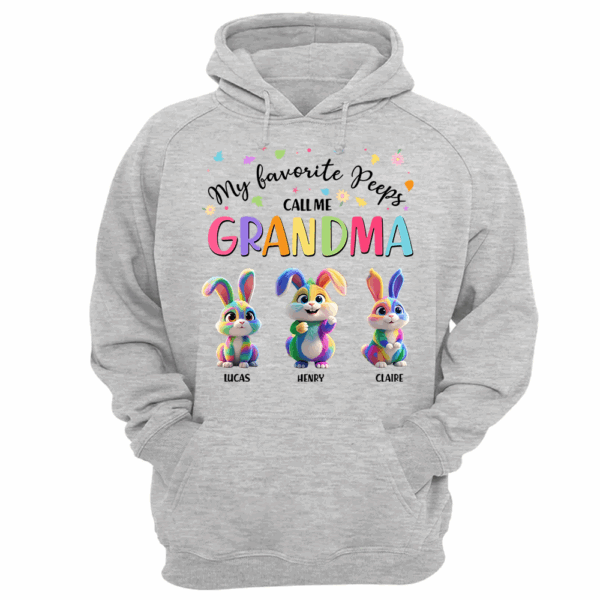 My Favorite Peeps Call Me Grandma - Personalized Grandma's Peeps Easter Day Shirt - Image 11