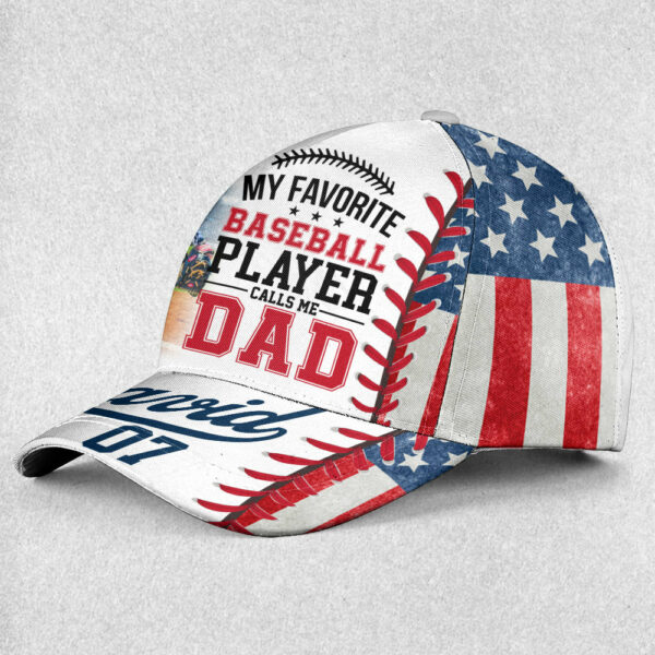 My Favorite Player Calls Me Mom - Personalized Classic Cap - Image 2
