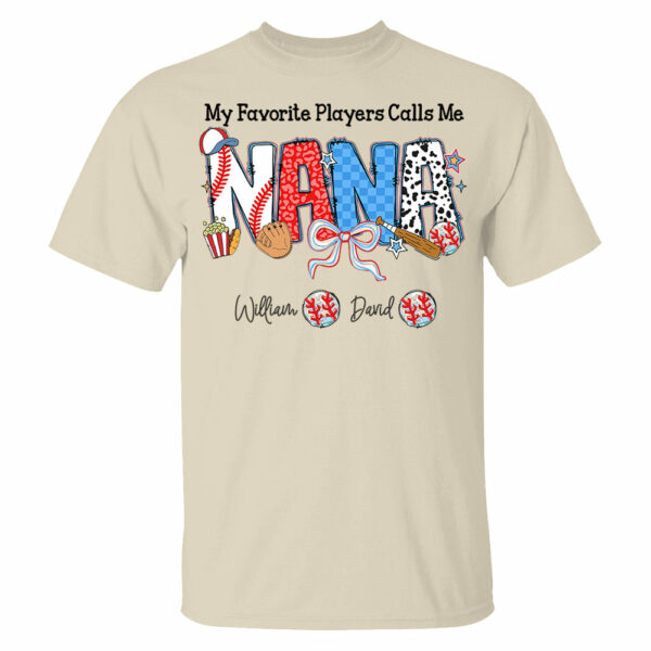 My Favorite Player Calls Me Nana - Personalized Shirt For Grandma - Image 8