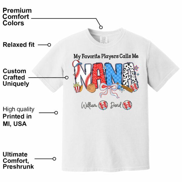 My Favorite Player Calls Me Nana - Personalized Shirt For Grandma - Image 3