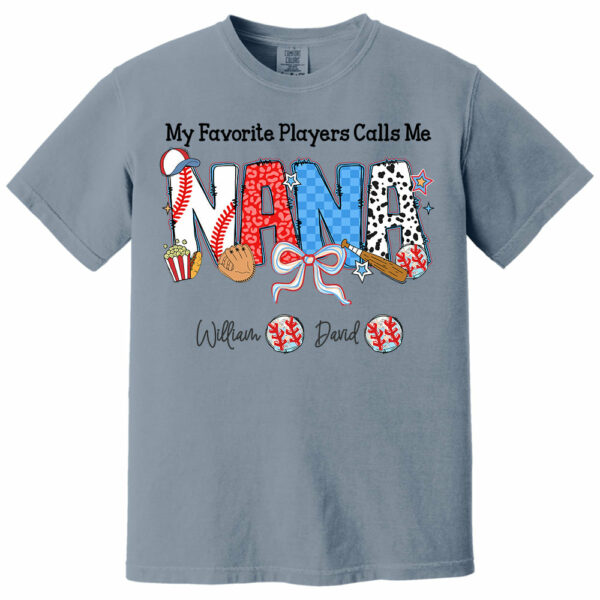 My Favorite Player Calls Me Nana - Personalized Shirt For Grandma - Image 13