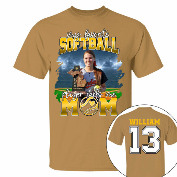 My Favorite Softball Player Calls Me Mom Personalized Softball Shirt Gift Softball Mom Softball Dad GameDay - Image 10
