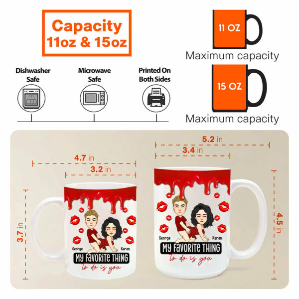 My Favorite Thing To Do Is You - Personalized Mug For Couple - Image 5