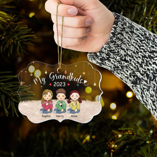 My Grandkids - Personalized Ornament For Grandkids From Grandma - Image 4