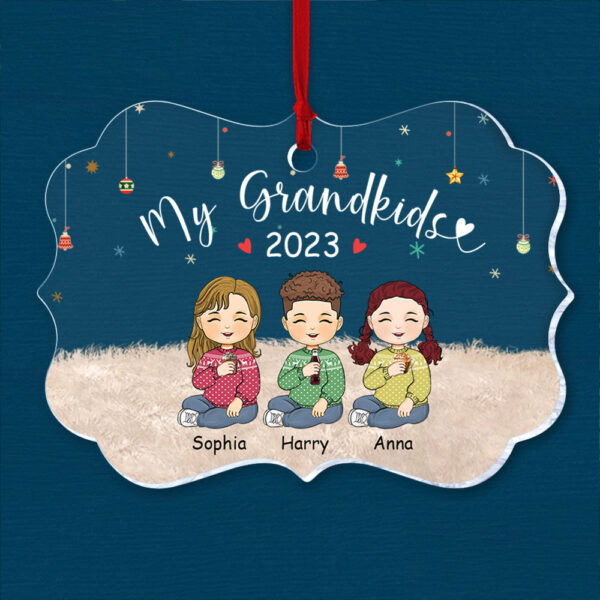 My Grandkids - Personalized Ornament For Grandkids From Grandma - Image 5