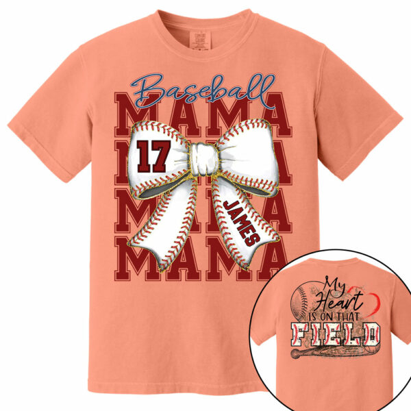 My Heart Is On That Field, Personalized Baseball Mom Shirt, Gift For Baseball Lover A2110 - Image 14