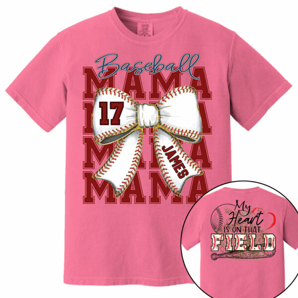 My Heart Is On That Field, Personalized Baseball Mom Shirt, Gift For Baseball Lover A2110 - Image 12