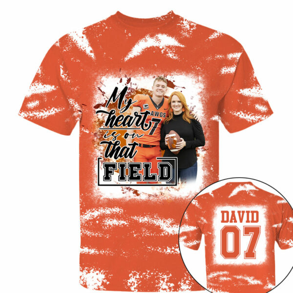 My Heart Is On That Field Personalized Game Day Football All Over Print Shirt - Image 2